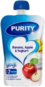 Purity Banana, Apple & Yoghurt Infant Fruit Food (110 g, Pack of 1)