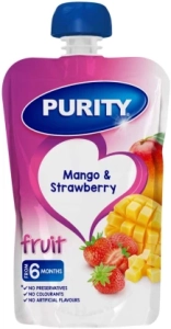 Purity Mango & Strawberry Baby Food Mangoes Infant Fruit Food (110 g, Pack of 1)