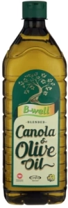 B Well Extra Virgin Olive & Canola Blended Oil Plastic Bottle  (12 x 1L)