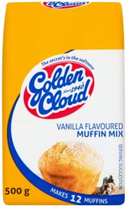 Golden Cloud Vanilla Flavoured Muffin Mix 500 g (Pack of 20) | Shop Online
