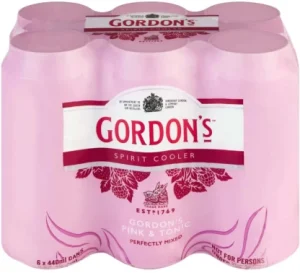 Gordon’s Premium Pink & Tonic ( Pack of 6 x 440ml Cans,5. 5 Percent Alcohol Volume)