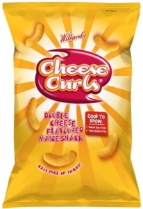 Willards Cheese Curls Cheese Maize Snack (1 x 90 g) | Shop Online