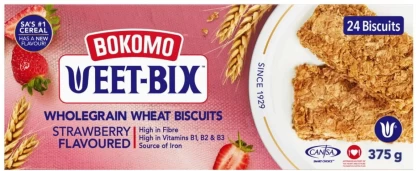 Bokomo Wholegrain Wheat Biscuits High Fiber Strawberry Flavoured Biscuit  (375 g)
