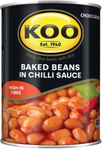 KOO Baked Beans in Chilli Sauce Beans  (Pack of 1 x 420 g)