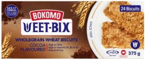 Bokomo Wholegrain Wheat Biscuits High Fiber Cocoa Flavoured Biscuit  (375 g)