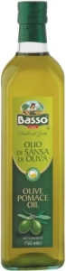 Basso Pomace Olive Oil Glass Bottle  (750 ml)