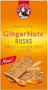 Bakers Rusk Ginger Nuts GINGER flavoured Milk Rusk (450 g) | Shop Online