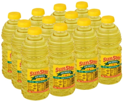 SunStar Pure Cooking Vegetable Oil Plastic Bottle  (12 x 375 ml)
 – Enhanced Quality You Can Trust