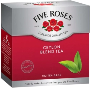 Five Roses Smooth Ceylon Blend Black Tea (102 Bags) | Shop Online