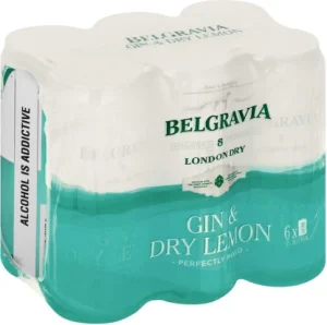 Belgravia Gin & Tonic Can ( Pack of 6 x 440ml, 5 Percent Alcohol Volume)