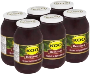 Koo Grated & Spiced Beetroot Beetroot Brined Pickle (Pack of 6 x 780 g)
