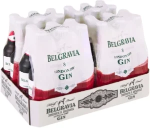Belgravia Gin & Dark Cherry (Pack of 24 x 275 ml, 5 Percent Alcohol Volume)