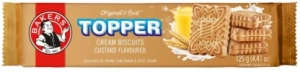 Bakers Topper Custard Flavoured Biscuits Cream Filled Biscuit (125 g) | Shop Online