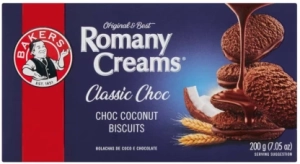 Bakers Romany Creams Classic Choc Coconut Biscuit Cream Filled Biscuit (200 g) | Shop Online