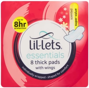 Lil-Lets Essentials Pads Scented Sanitary Pad  (Pack of 8)