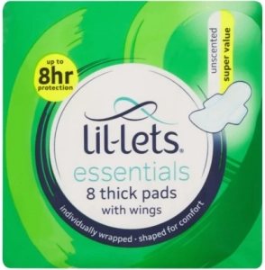 Lil-Lets Essentials Pads Unscented Sanitary Pad  (Pack of 8)
