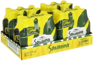 Savanna Premium Angry Lemon Cider Bottle 24 x 330ml | Shop Online