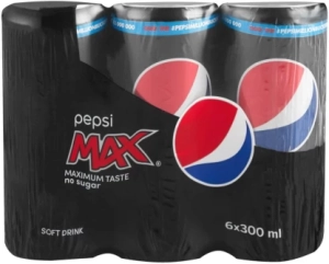 Pepsi Max – Maximum Taste, No Sugar (6 x 300 ml) | Shop Online