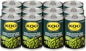 Koo Fresh Garden Peas Vegetables  (Pack of 12 x 400 g )