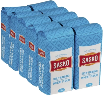 Sasko Self Raising Wheat Flour (1 kg, Pack of 10) | Shop Online