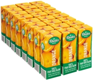 Rhodes Orange 100% Fruit Juice Blend (24 x 200 ml) | Shop Online