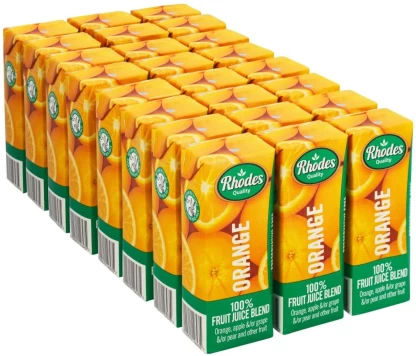 Rhodes Orange 100% Fruit Juice Blend (24 x 200 ml) | Shop Online