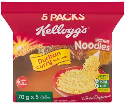Kellogg's Durban Curry Flavour Instant Noodles Vegetarian (5 X 70 g)