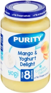 Purity Yoghurt With Mango Pieces Mangoes Infant Fruit Food (200 g, Pack of 1)