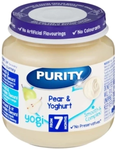 Purity Pear & Yoghurt Pears Infant Fruit Food (125 g, Pack of 1)