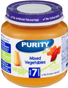 Purity Mixed Vegetables Infant Fruit Food (125 g, Pack of 1)