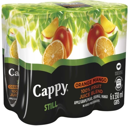 Cappy Still Orange Mango 100% Fruit Juice Blend (6 x 330 ml) | Shop Online