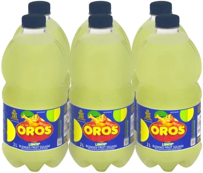 Brookes Oros Lemos Blended Squash (2 L, Pack of 6) | Shop Online