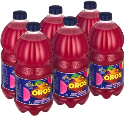 Brookes Oros Guava Flavoured Blended Fruit Squash (2 L, Pack of 6) | Shop Online
