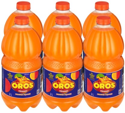 Brookes Oros Original Orange Flavoured Squash (2 L, Pack of 6) | Shop Online