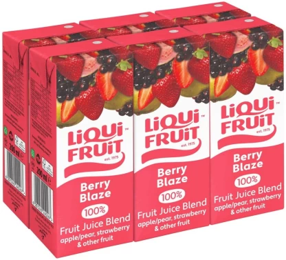 Liqui Fruit Berry Blaze 100% Fruit Juice Blend (6 x 200 ml) | Shop Online