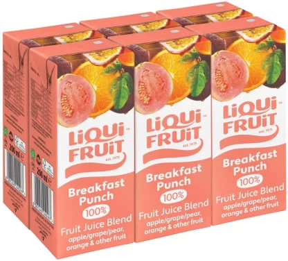 Liqui Fruit Breakfast Punch 100% Fruit Juice Blend (6 x 200 ml) | Shop Online
