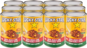 Lucky Star Savoury Beef Flavour Soya Mince and Vegetable Stew (Pack of 12 x 400 g)