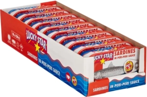 Lucky Star Sardines in Peri Peri Sauce Sea Foods (Pack of 10 x 170 g )