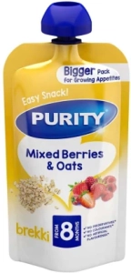 Purity Mixed Berries & Oats Berries, Oats Infant Fruit Food (150 g, Pack of 1)
