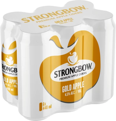 Strongbow Gold Apple Cider Can 6 x 440ml | Shop Online