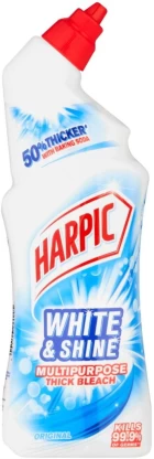 Harpic White & Shine Multipurpose Thick Bleach Original Liquid Toilet Cleaner 6 x 750 ml | Shop Online