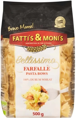 Fatti's & Moni's Bellissimo Durum Wheat Farfalle Pasta 500g | Shop Online