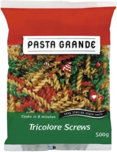 Pasta Grande Easy Italian Screws Tricolore Pasta Pack of 20 x 500g | Shop Online