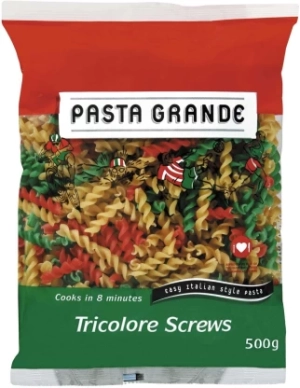 Pasta Grande Easy Italian Screws Tricolore Pasta Pack of 20 x 500g | Shop Online