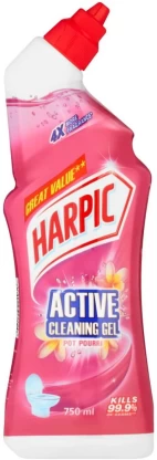 Harpic Pot Pourri Active Cleaning Floral Gel Toilet Cleaner 750 ml | Shop Online