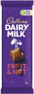 Cadbury Dairy Milk Fruit and Nut Chocolate Slab 80g | Shop Online
