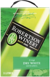 Robertson Winery Crisp Dry White Wine (Pack of 4 x 3 L)