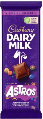 Cadbury Chocolate Astros Milk Chocolate Slabs 12 x 80g | Shop Online