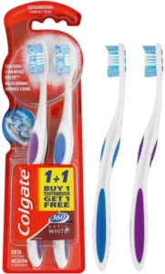 Colgate 360 Optic White Luminous Medium Toothbrush  | Shop Online