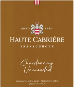 Haute Cabriere Chardonnay Unwooded White Wine (Pack of 6 x 750 ml)
